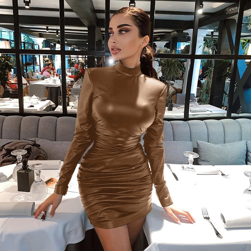 Vintage Leather Dress(Shipping 10-14 Days)
