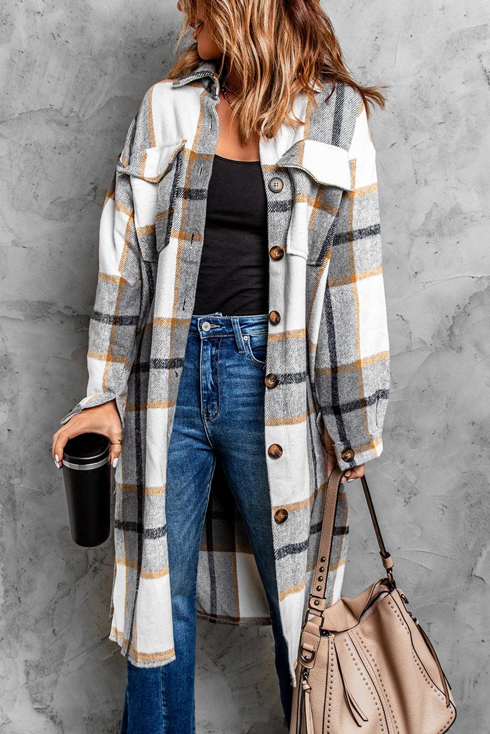 Dropped Shoulder Duster Coat(Shipping 10-14 Days)