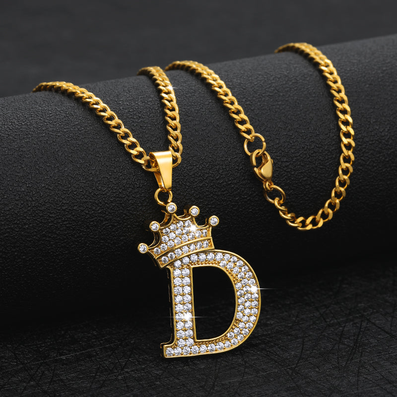 Zircon Alphabet Necklace(Shipping 10-14 Days)