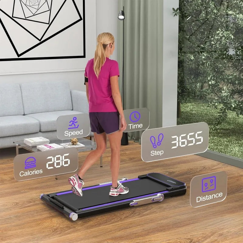 Walking Pad Folding Treadmill Electric Walking Running Treadmill for Home Office with Touch Panel & Remote, 2.5HP(Shipping 10-14 Days)