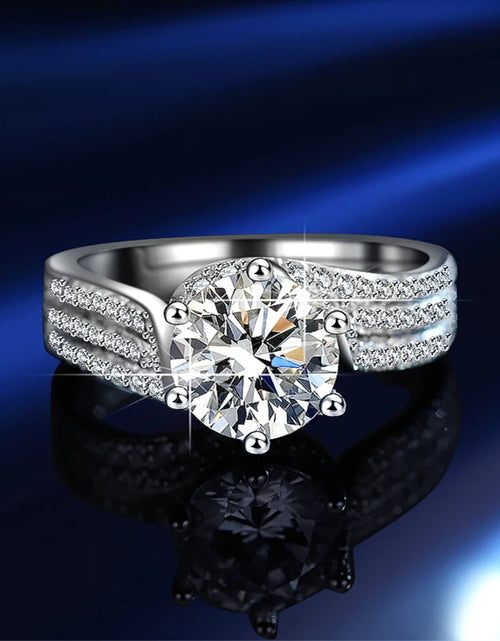 Load image into Gallery viewer, GRA moissanite ring, two-carat Deluxe Crown, full of diamonds, set with lady jewelry, ring accessories(Shipping 10-14 Days)

