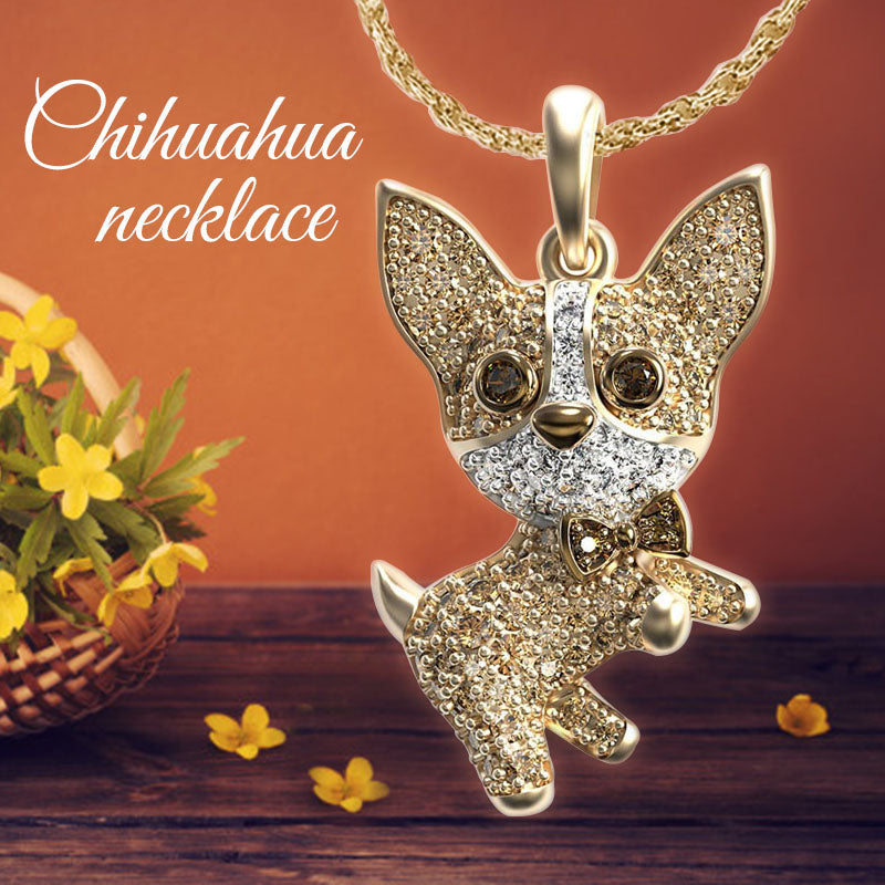 Chihuahua Dog Necklace Pendant(Shipping 10-14 Days)