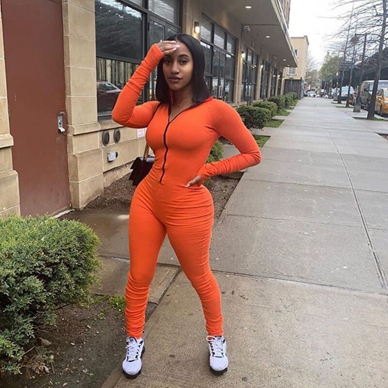 Turtleneck Gloved Sleeve Jumpsuits(Shipping 10-14 Days)