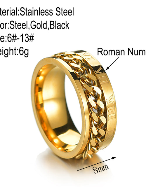 Load image into Gallery viewer, Roman Numbers Spinner Rings(Shipping 10-14 Days)
