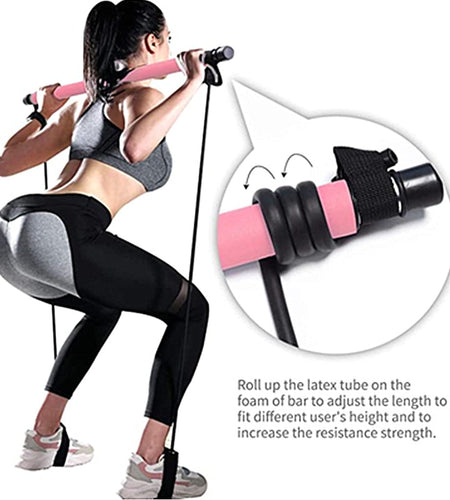 Portable Pilates Bar and Resistance Band(Shipping 10-14 Days)