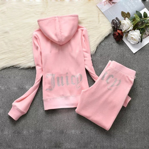 Load image into Gallery viewer, Juicy Sweatshirt and Pants with Diamonds(Shipping 10-14 Days)
