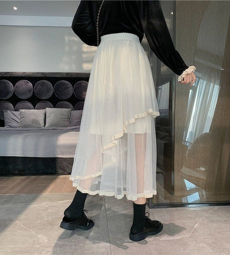 Women Solid Korean Style Women Skirt(Shipping 10-14 Days)