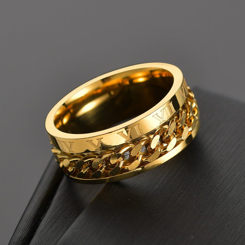 Roman Numbers Spinner Rings(Shipping 10-14 Days)