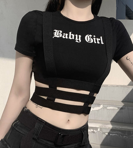 Crop Top O-Neck T-shirt(Shipping 10-14 Days)