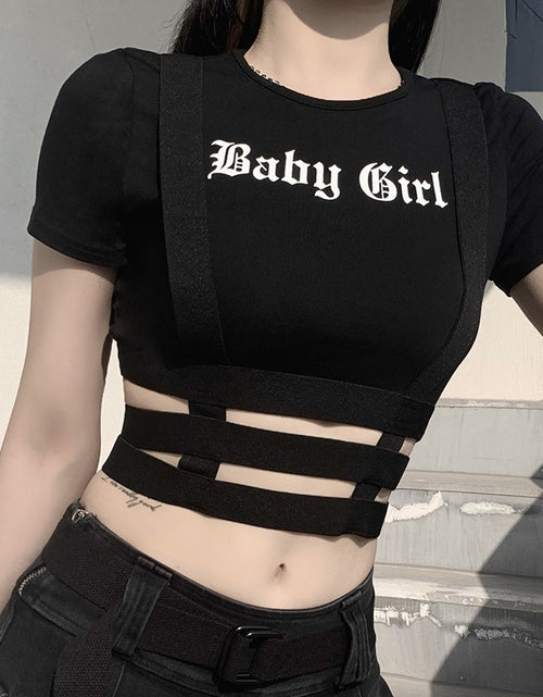 Load image into Gallery viewer, Crop Top O-Neck T-shirt(Shipping 10-14 Days)
