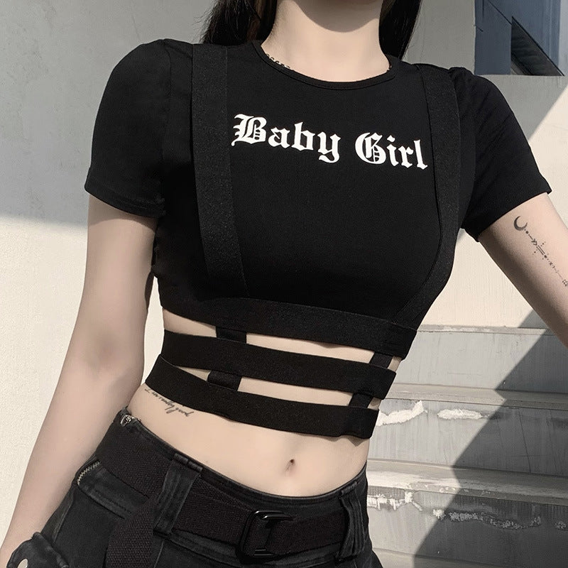 Crop Top O-Neck T-shirt(Shipping 10-14 Days)