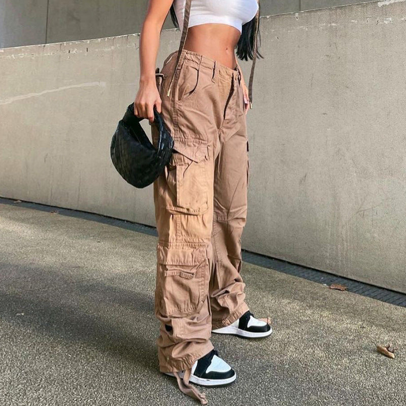 Cargo Solid Baggy Pants(Shipping 10-14 Days)