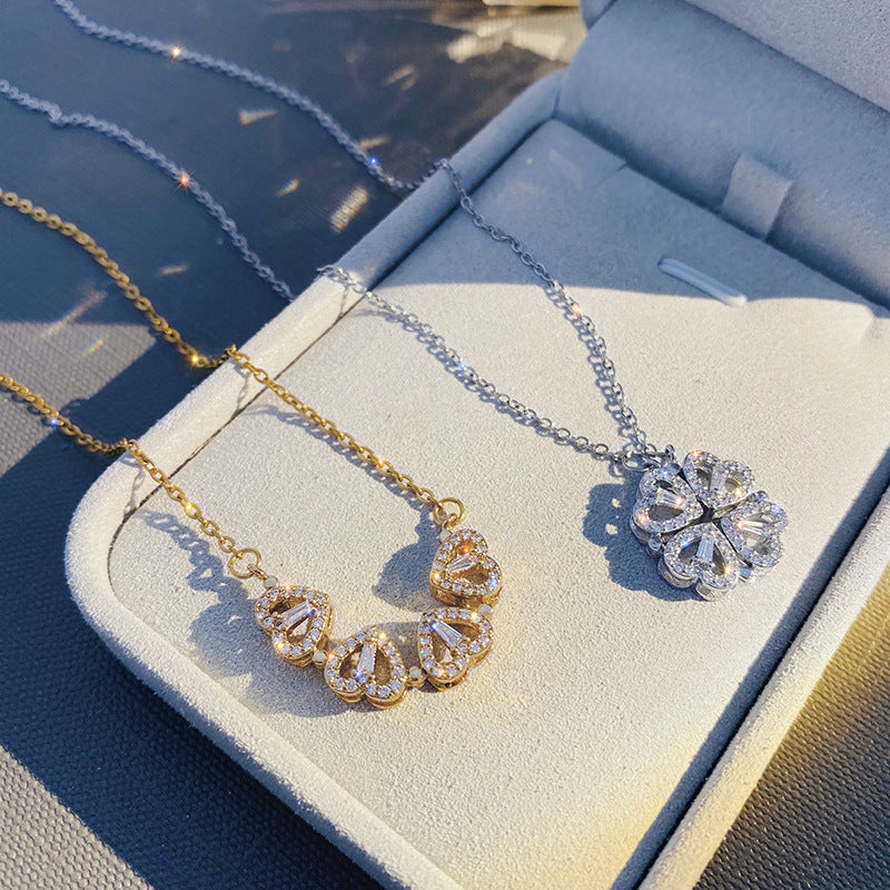 Folding Heart Shaped Necklace(Shipping 10-14 Days)