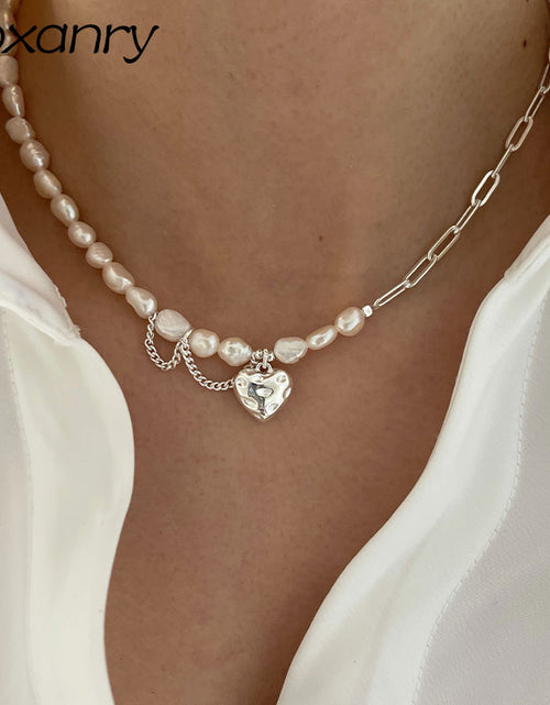 Load image into Gallery viewer, Asymmetry Chain Pearls Necklace(Shipping 10-14 Days)
