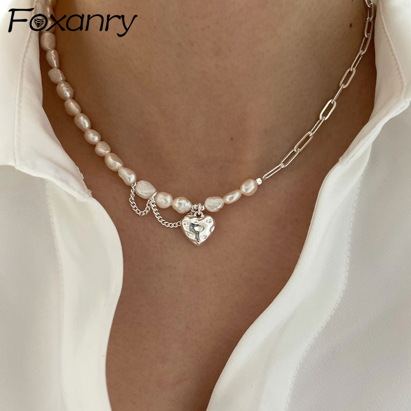 Asymmetry Chain Pearls Necklace(Shipping 10-14 Days)