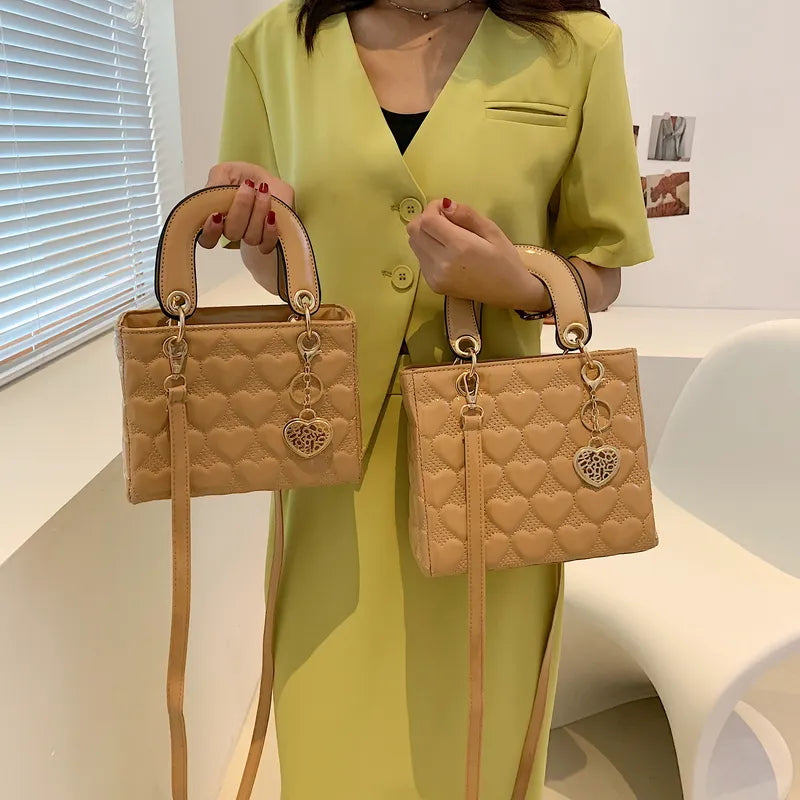 Handbag 2021 Women Brand Luxury Totes High Quality Fashion Classic Quilted Square Handle Bag Women Crossbody Shoulder Bags (Shipping 10-14 Days)