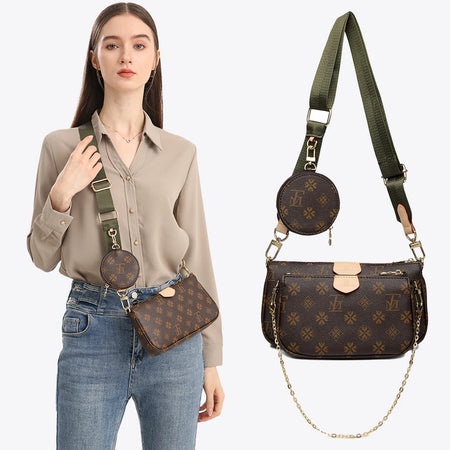LFM Brown Crossbody Bags for Women Multi Pochette Shoulder Bag Handbags Ladies Hand Purses Women's Handbag Female 2023 Trend (Shipping 10-14 Days )
