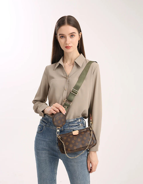 Load image into Gallery viewer, LFM Brown Crossbody Bags for Women Multi Pochette Shoulder Bag Handbags Ladies Hand Purses Women's Handbag Female 2023 Trend (Shipping 10-14 Days )
