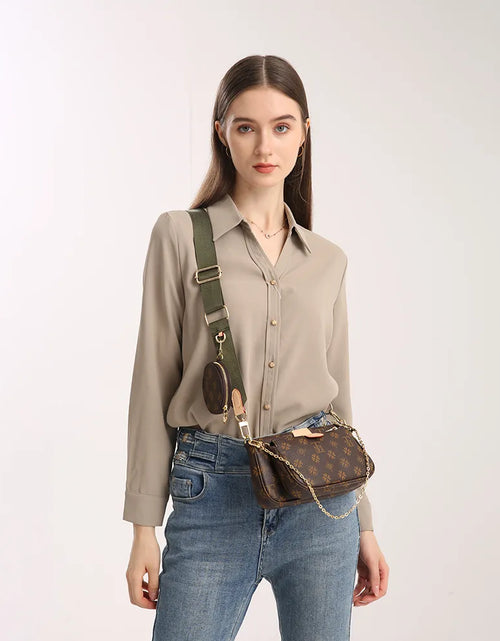 Load image into Gallery viewer, LFM Brown Crossbody Bags for Women Multi Pochette Shoulder Bag Handbags Ladies Hand Purses Women's Handbag Female 2023 Trend (Shipping 10-14 Days )
